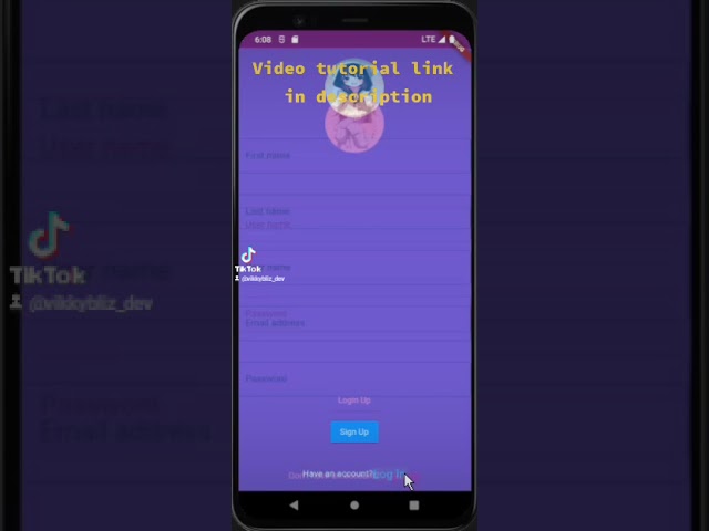 Login/Signup design in Flutter