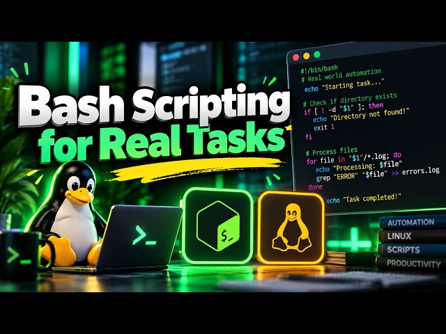 Bash Scripting for Real Tasks: Variables, Loops, Functions & Safe Scripts (Tutorial)