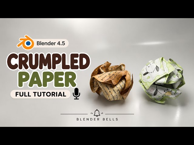 How to Make Crumpled Paper in Blender 3D | Easy Blender Tutorial for Beginners