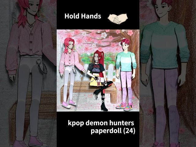 Kpop Demon Hunters Paper doll 24 / Hold Hands #케데헌
