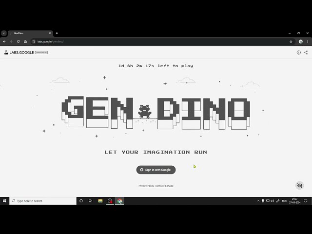 Play Your Own Chrome Browser Dino Game for a limited time