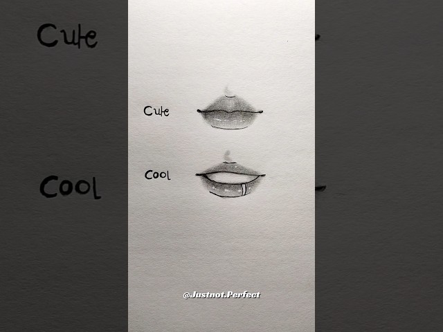 How to draw lips 👄✨ #drawing #art #sketch #tutorial #howtodraw #anime #caramenggambar #shorts