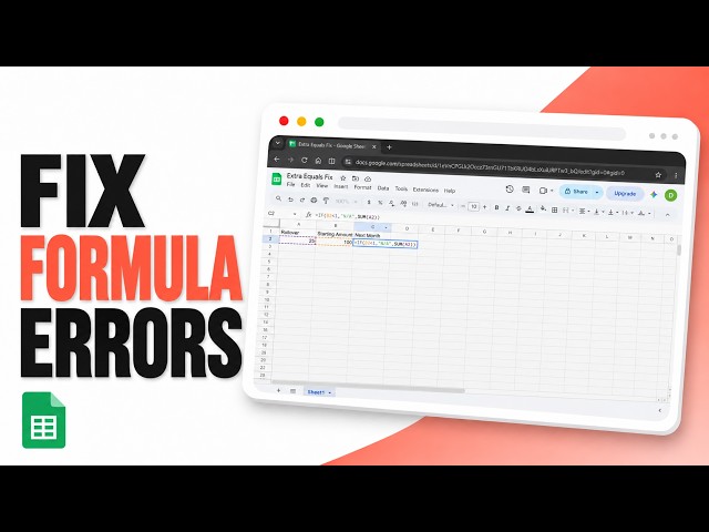 How to Fix IF Parse Errors from an Extra Equals Sign in Google Sheets