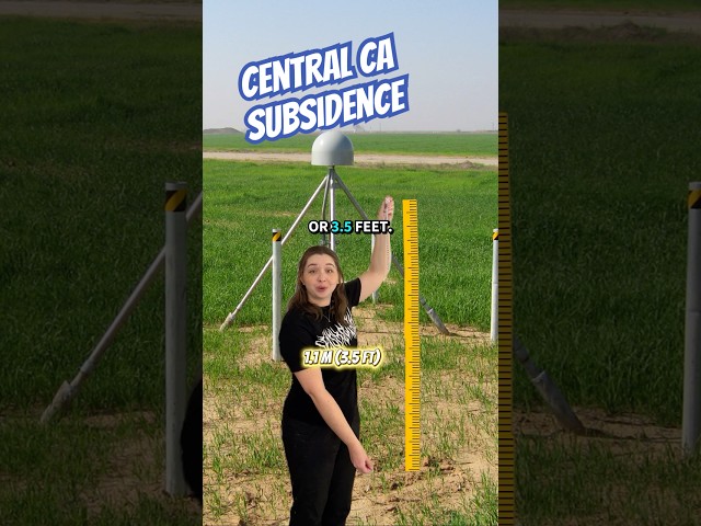GPS-measured subsidence in California's San Joaquin Valley #shorts #science