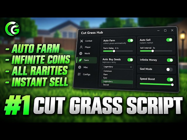 [KEY LESS] Cut Grass Script | Auto Farm, Auto Sell (Mobile & PC)