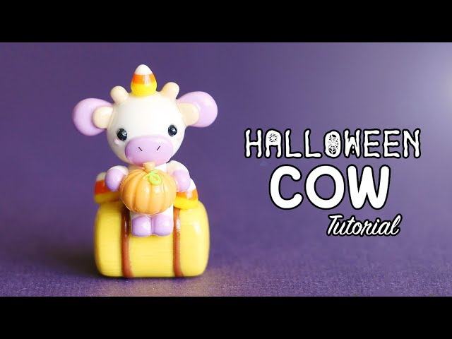 Cute Halloween Cow │ Polymer Clay Tutorial