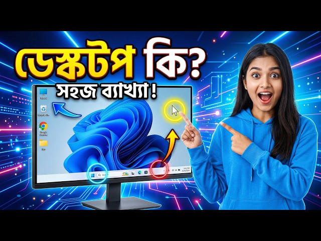 কম্পিউটার ডেস্কটপ পরিচিতি | নতুনদের জন্য সহজভাবে Desktop Screen শেখা