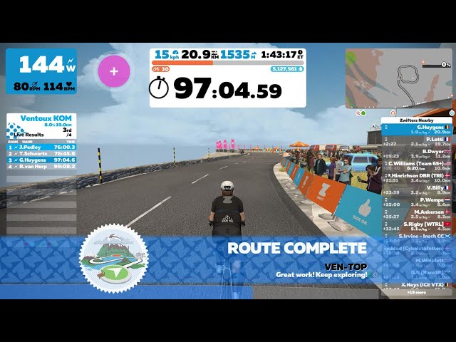 Zwift Mont Ventoux route, France map ! (Ven-top)