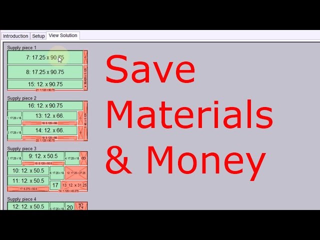 Optimize Layout of Parts on Sheet Materials