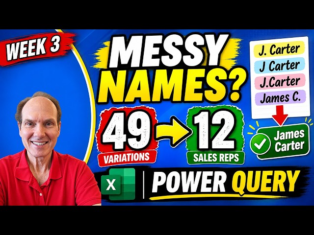 Power Query Mapping Tables Automatically Fix Messy Sales Rep Names Week 3