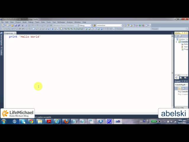 Hello World in IronPython