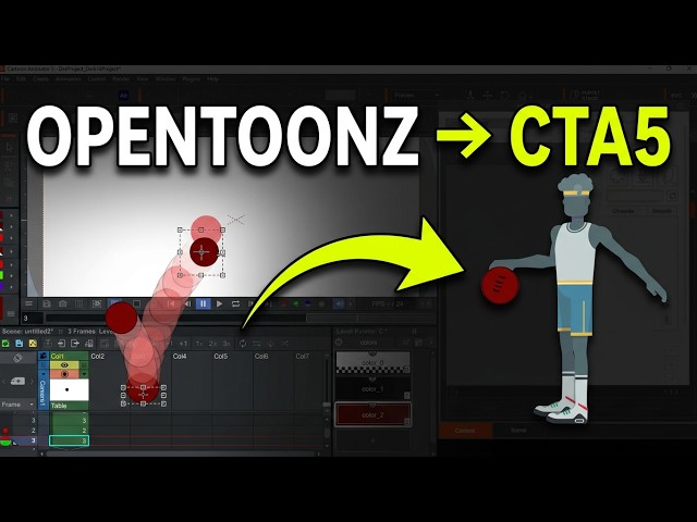 Making your first Animation with OpenToonz Beginner Tutorial Animate props the easy way for CTA5 Pt1