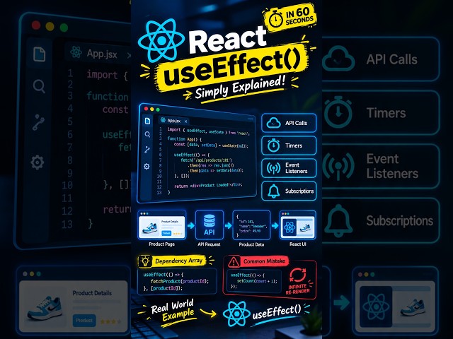 Stop Using useEffect WRONG! ❌ (React Tutorial) #coding #react #useeffect #shorts #ytshorts