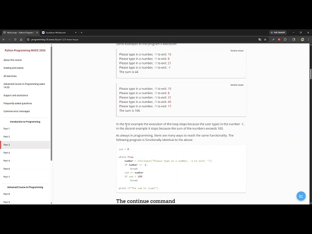 Python Programming MOOC 2026 - Part 3.3 More Loops