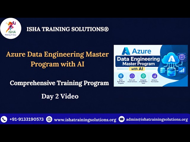 Azure Data Engineering Day 2 Video on 21st  September2026. Call/WhatsApp on 9133190573 to Enroll