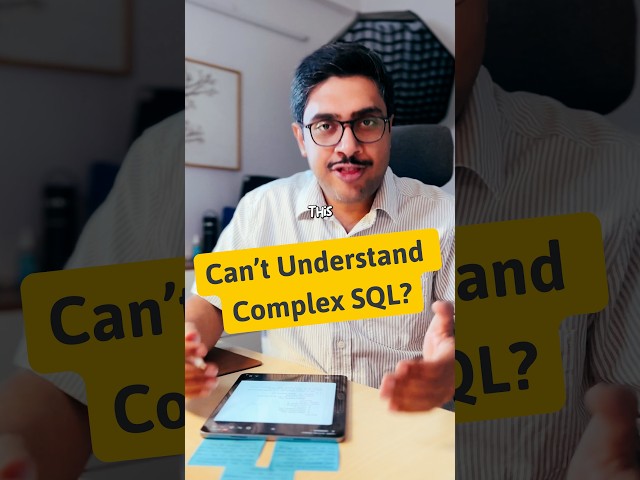 The secret to reading complex SQL #sql #programming