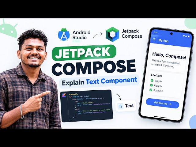 DAY 3: Jetpack Compose Text Component Explained | Android App Development Tutorial for Beginners