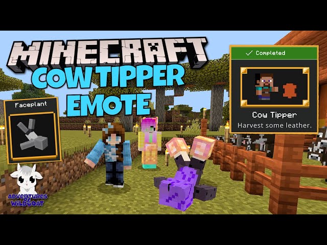 Tipping Cows: Minecraft Faceplant Achievement Fun Guide