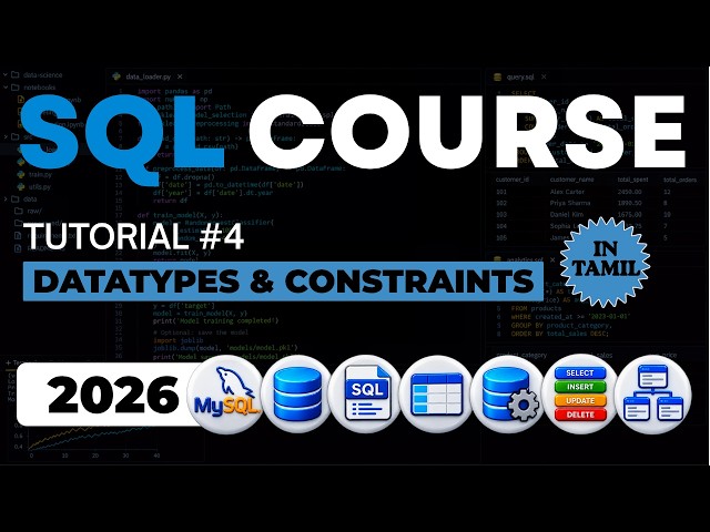 Datatypes & Constraints in MySQL | SQL Tutorial in Tamil for Beginners | Ep - 4