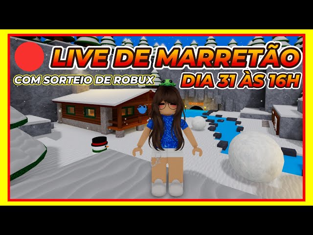 🔴 LIVE DE MARRETÃO COM SORTEIO DE ROBUX  31/01/25 - Roblox Flee the Facility