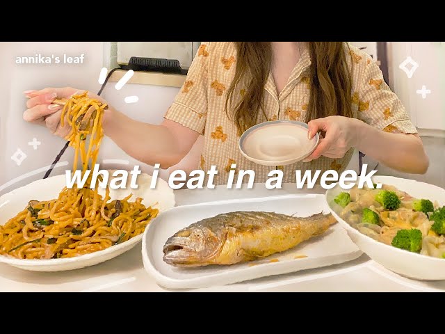 what i eat in a week 🥟 healthy asian recipes & my new gym diet, realistic days living alone 🍜