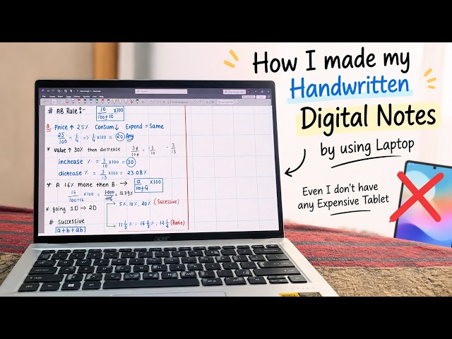 “I Made Handwritten Digital Notes Without an iPad! 😳”