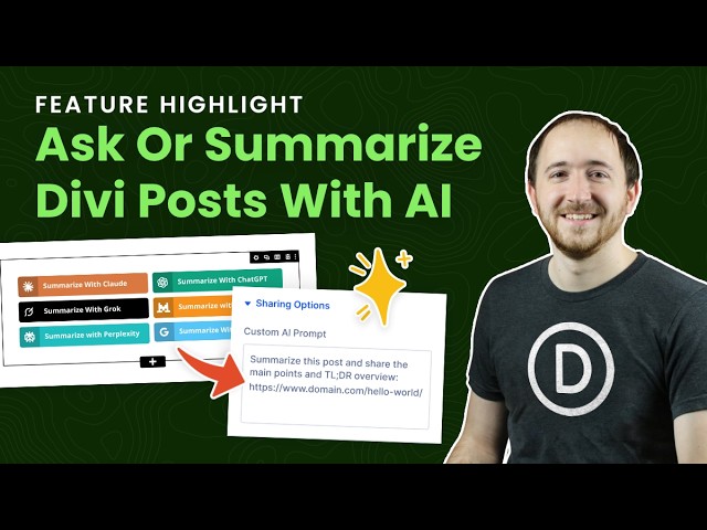 How To Add “Summarize Post” Or “Ask ChatGPT” And Other AI Buttons To Divi