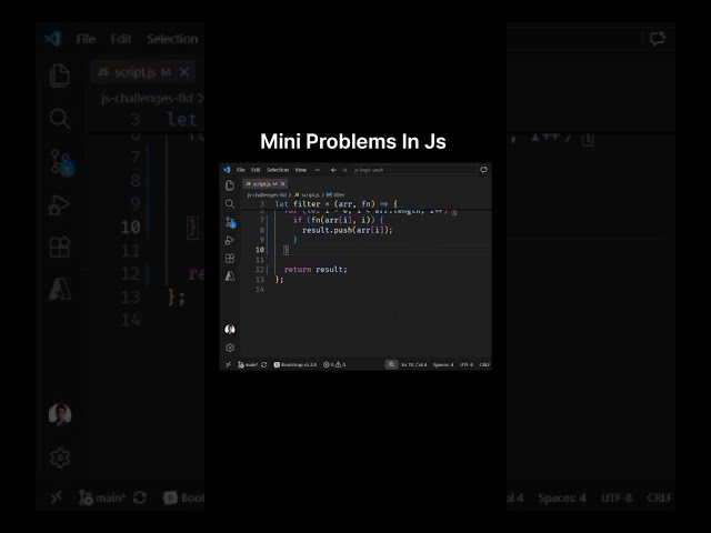 Custom Array Filter Function in JavaScript | JS Mini Challenge ⚡
