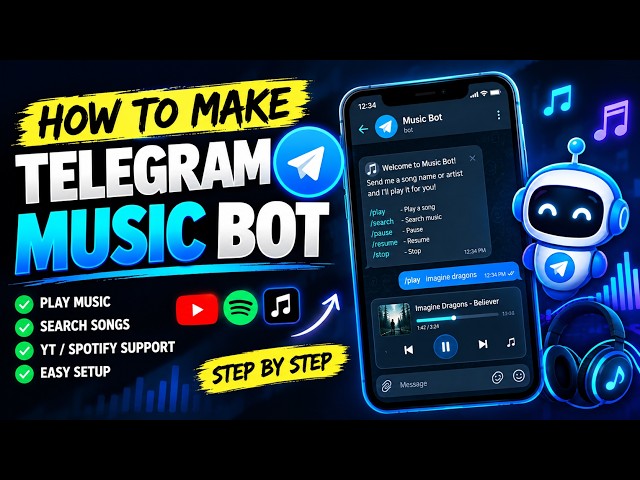 How to Make a Telegram Music Bot 🎵 | Complete Step-by-Step Tutorial 2026