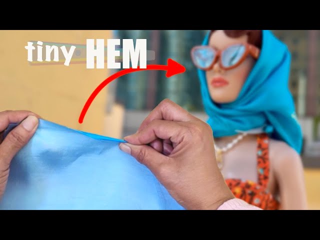 How to Make the Tiniest rolling Hem By HAND... Then Style it!