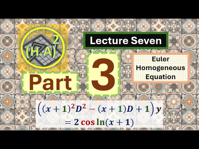 PMD113-Lec7-part3- Euler Homogeneous Equation