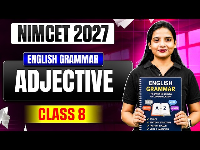 NIMCET 2027  Adjective  |  Vocabulary Series Part-1 | Class 8