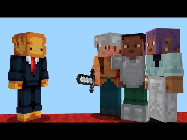 Minecraft Pro vs 3 MOBILE Players