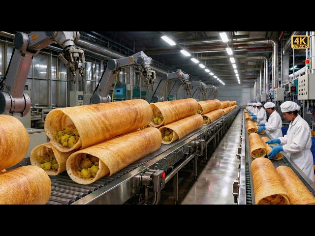 Inside a Modern Masala Dosa Factory – India’s Street-Food Masterpiece