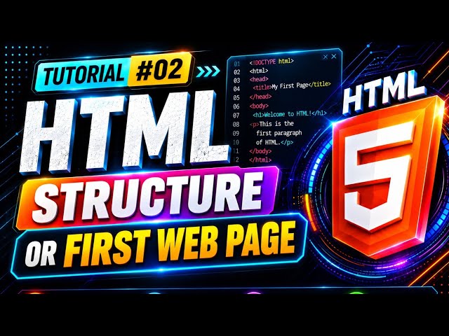 HTML Structure Explained in Urdu/Hindi | HTML First Web Page, Tags, Head & Title |