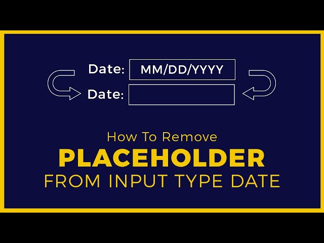 How to remove placeholder from input type date