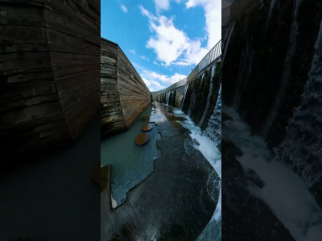 Die Wasserfälle in den Wassergärten der Grube Reden #panoxv2 #littleplanet