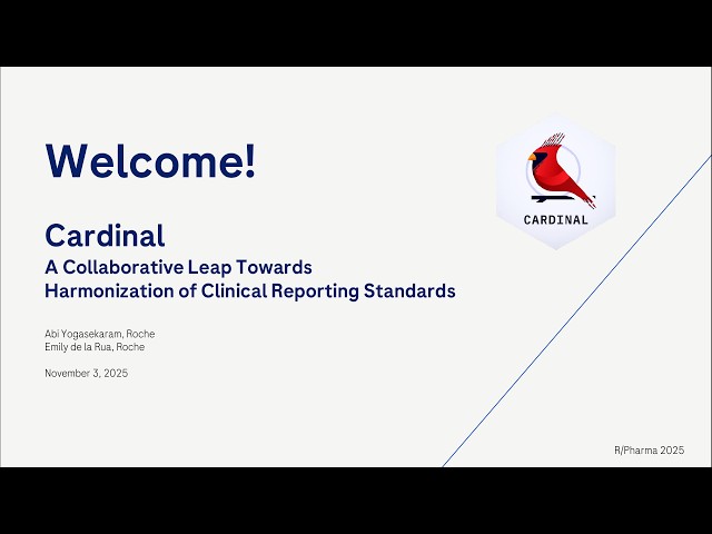 Hands on with Cardinal: Harmonizing Clinical Reporting with Open-Source TLGs