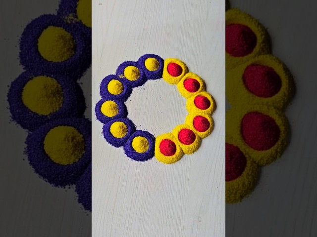 simple 😂😁rangoli | satisfying rangoli | ASMR#rangoli​​ #rangolidesigns​​ #indianart​​ #asmr​