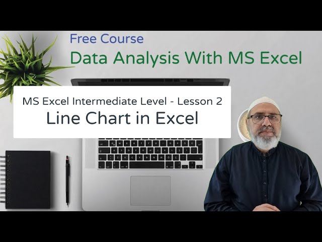 Excel Intermediate  - Line Charts in Excel - Data Analysis Lesson 24-2. || In Urdu / Hindi Language