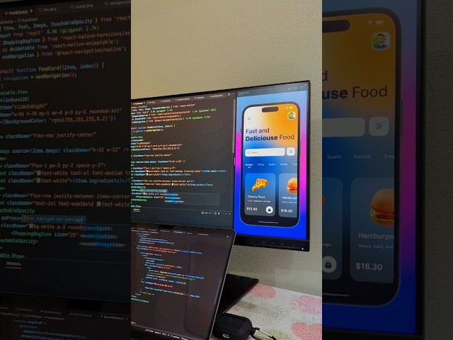 Fast Food App in React Native 🔥 #shorts #reactnative #expo #reactjs #app #ui