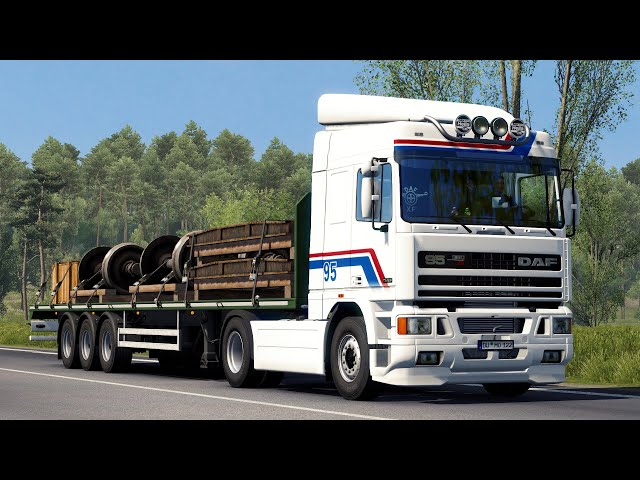Transporting Train Axles | DAF 95 ATi | Euro Truck Simulator 2 Gameplay