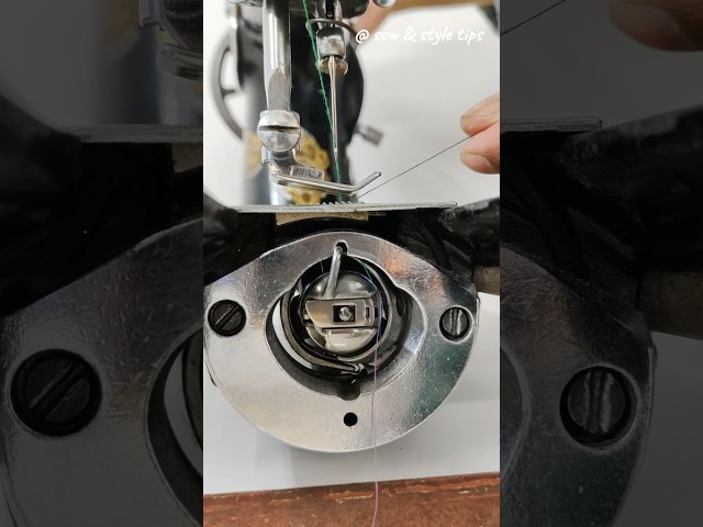 How to bring up the bobbin thread on a sewing machine #sewingtutorial #sewingclass #sewingmachine