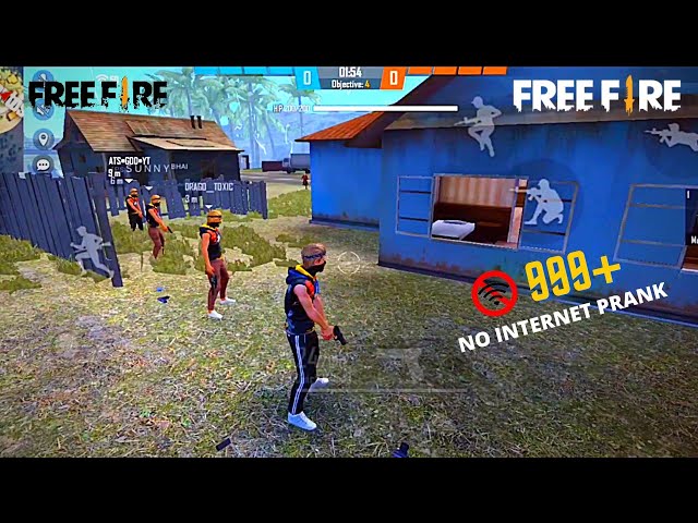 ONLY ADAM NO INTERNET PRANK IN CLASH SQUAD GONE WRONG - FREE FIRE (NOOB GAMEPLAY)