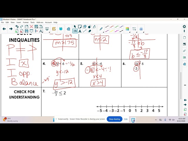 4.2 Solving One-Step Inequalities