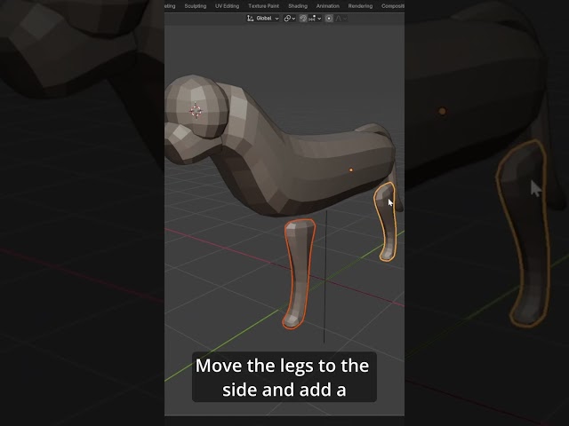 Cat Base Mesh from 2D planes - Blender Secrets #blender3d #b3d