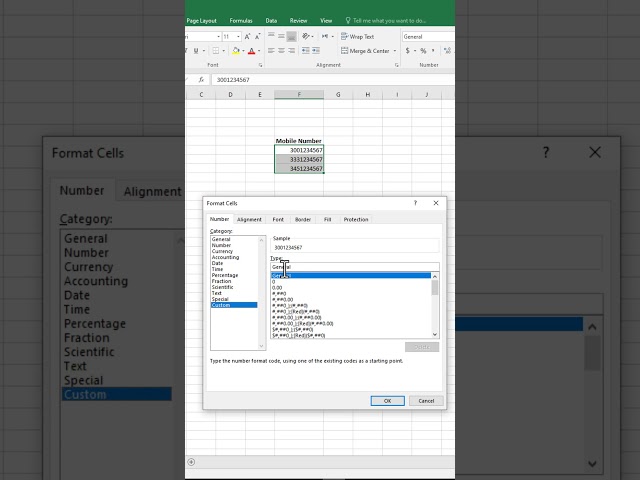 Add Country Code Before Number in Excel