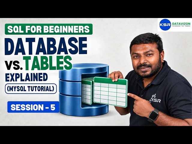 SQL for Beginners: Database vs. Tables Explained (MySQL Tutorial) Session - 5