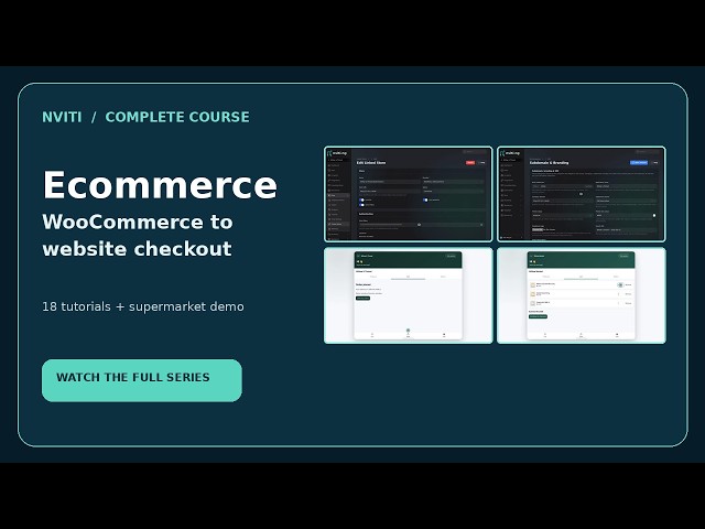 Learn Nviti: Complete Ecommerce Course | WooCommerce to Website Checkout