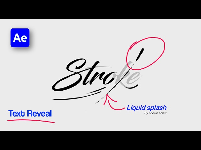 Liquid Stroke Text Reveal Animation | After Effects Tutorial